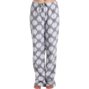 Just Love Plush Pajama Pants for Women(Grey – Snowflake)
