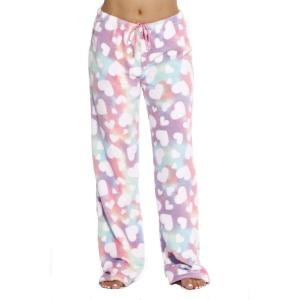 Just Love Plush Pajama Pants for Women(Rainbow Hearts)