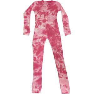 Just Love Thermal Union Suits for Girls(Tie Dye – Pink Swirl)