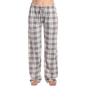 Just Love Women 100% Cotton Pajama Pants(Grey Plaid 100% Organic Cotton)
