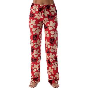 Just Love Women Pajama Pants Holiday Prints(Red – Gingerbread Man)