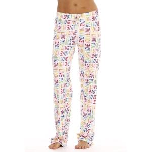 Just Love Women Pajama Pants/Sleepwear(I Love You White)