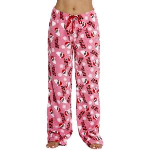 Just Love Women Plush Pajama Pants Buffalo Plaid(Pink – Santa’s Cool)