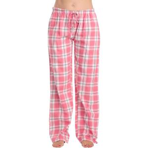 Just Love Women Plush Pajama Pants Buffalo Plaid(Pink Plaid – 100% Cotton Flannel)