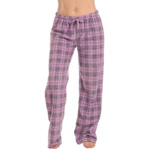 Just Love Women Plush Pajama Pants Buffalo Plaid(Sweet Plaid – Grape)
