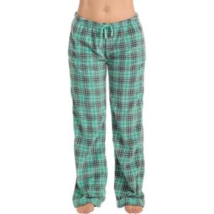 Just Love Women Plush Pajama Pants Buffalo Plaid(Sweet Plaid – Jade)