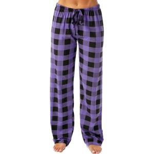 Just Love Womens Buffalo Plaid Pajamas(Purple Black Buffalo Plaid)