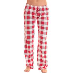 Just Love Womens Buffalo Plaid Pajamas(Red White Buffalo Plaid)