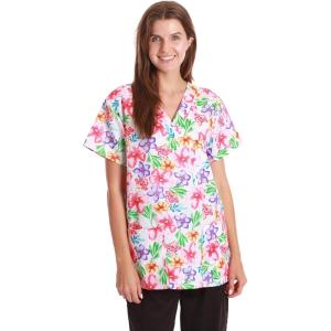 Just Love Womens Holiday Scrub Tops(Multi – Fabulous Floral)