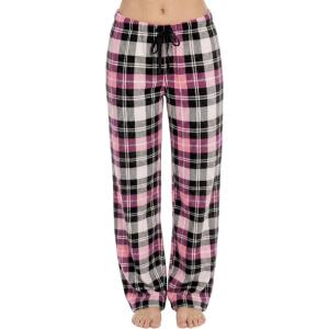 Just Love Womens Pajama Pants(Plaid – Black White Pink)