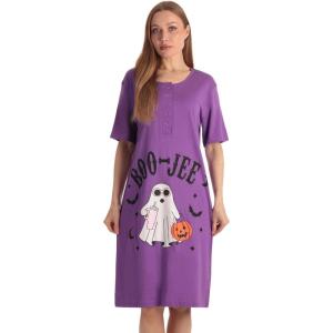 Just Love Womens Short Sleeve Nightgown Sleepwear Dress(Purple – Boojee)
