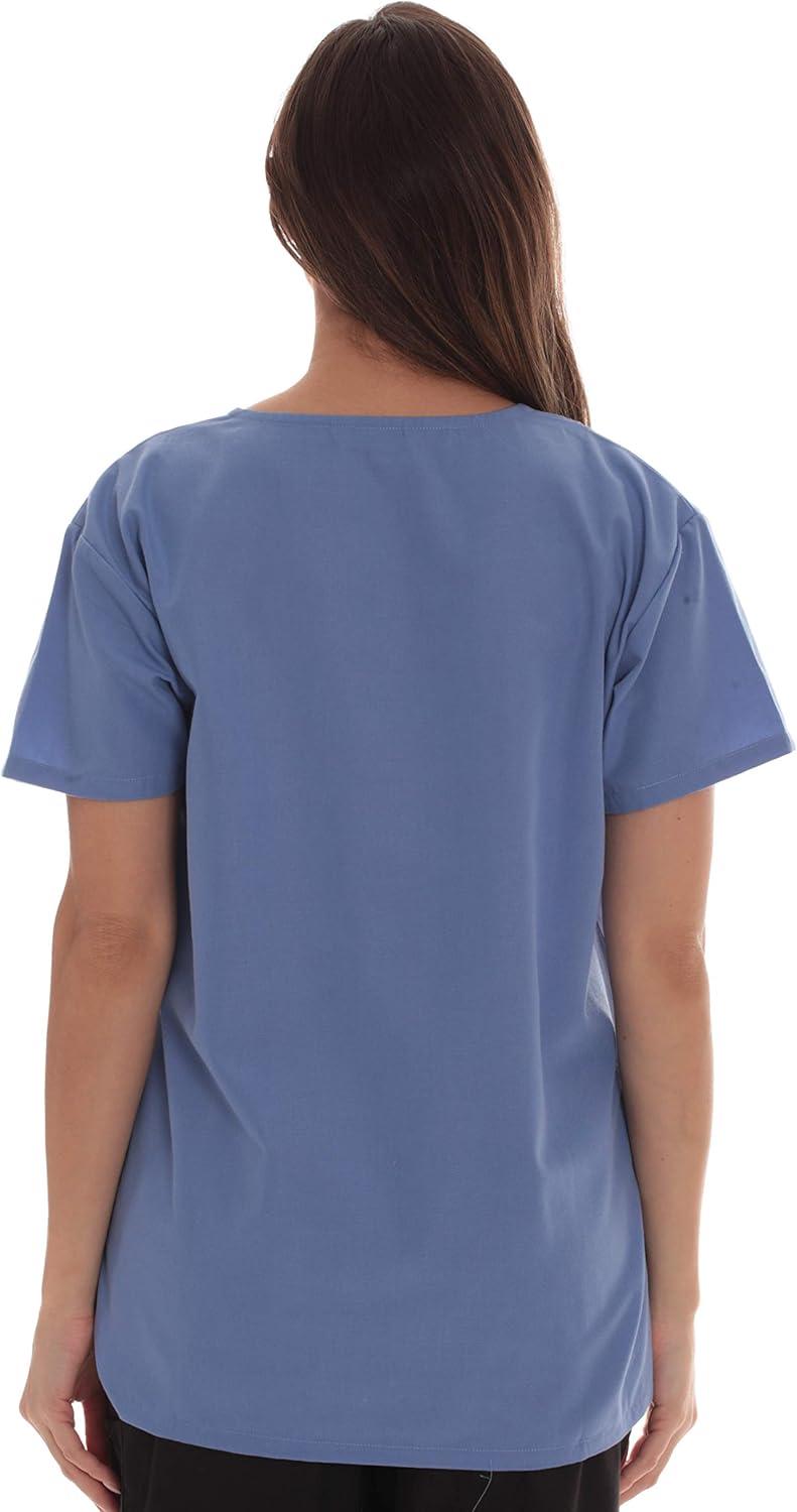 imageJust Love Solid Scrub Top for Women with Pockets and VNeckCeil