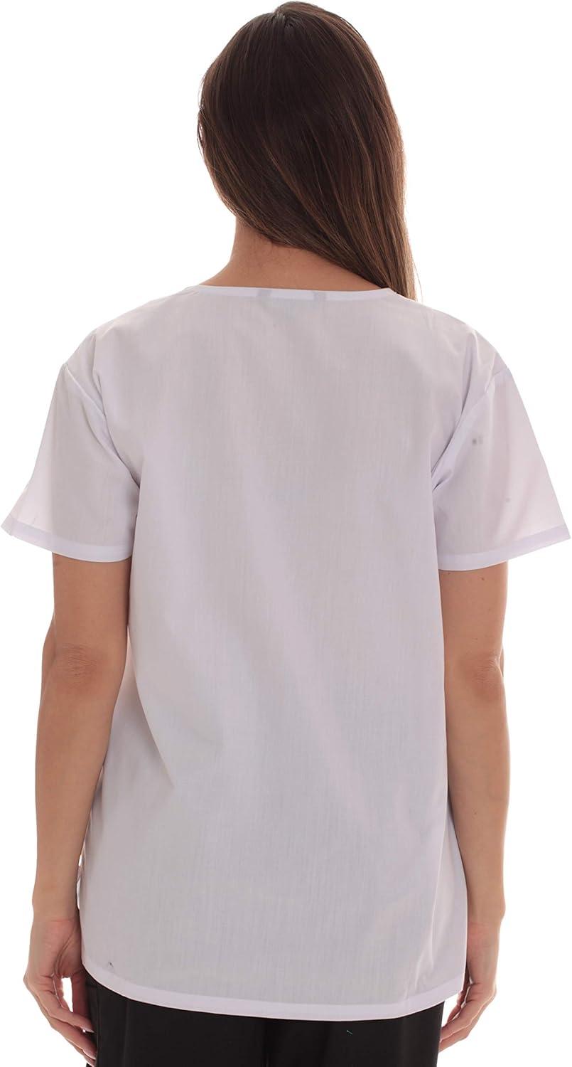 imageJust Love Solid Scrub Top for Women with Pockets and VNeckWhite