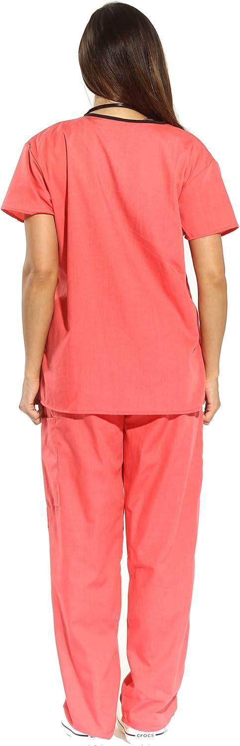 imageJust Love Womens Scrub SetsCoral With Black Trim
