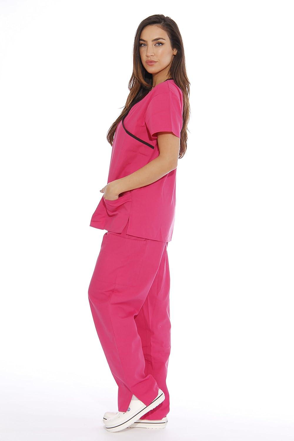 imageJust Love Womens Scrub SetsPrimrose With Black Trim