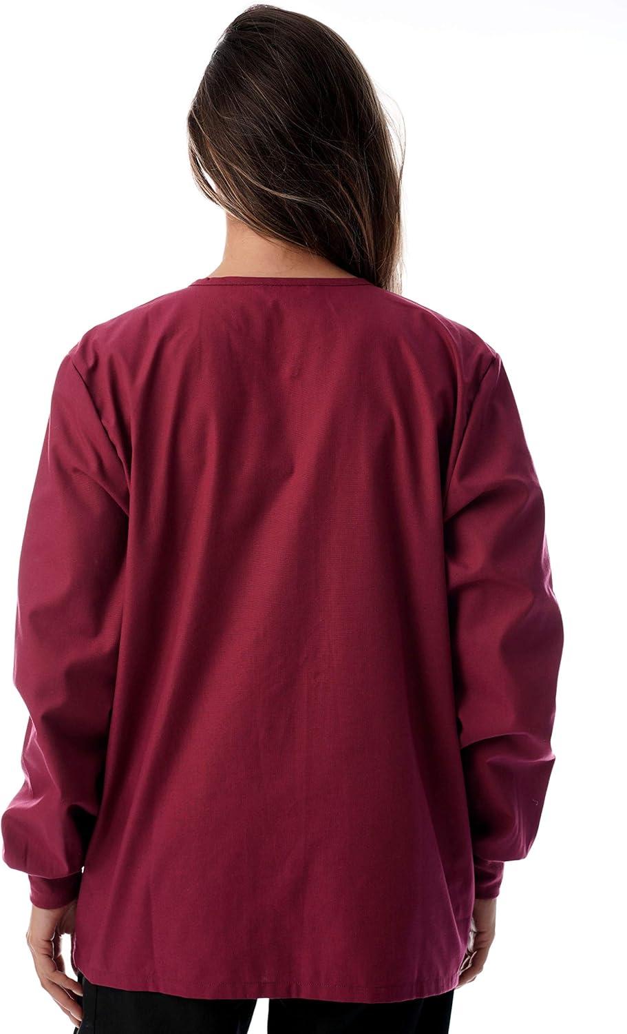 imageJust Love Womens Solid Jacket Uniform CoatBurgundy