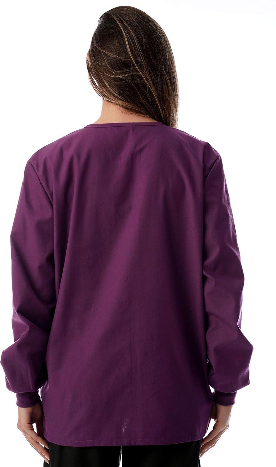 imageJust Love Womens Solid Jacket Uniform CoatEggplant