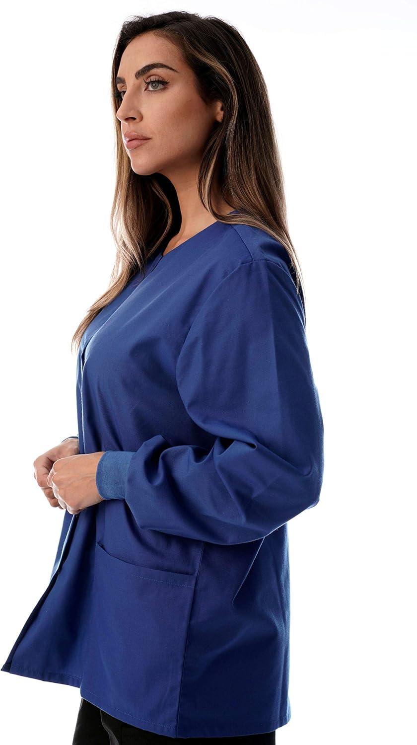 imageJust Love Womens Solid Jacket Uniform CoatRoyal Blue