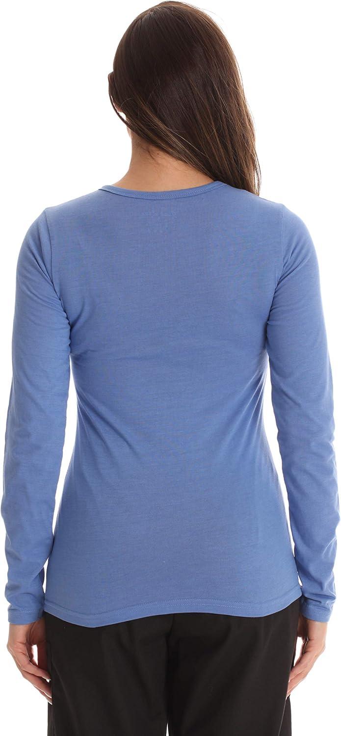 imageJust Love Womens Underscrub Long Sleeve TShirt Plain Undershirt TeeCeil