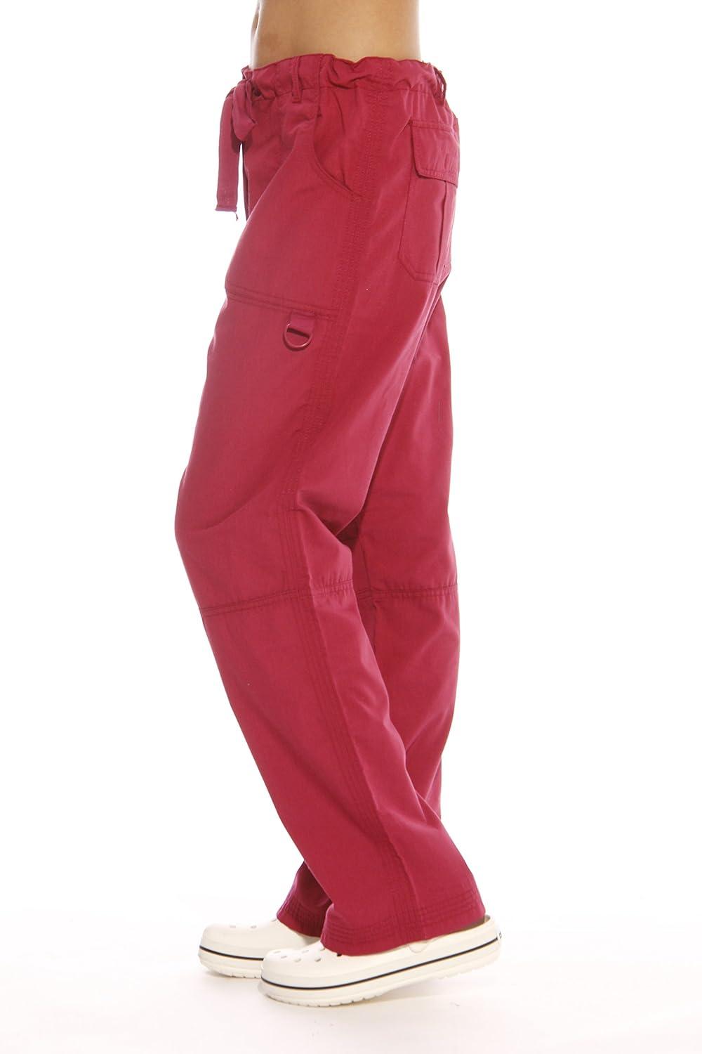 imageJust Love Womens Utility Solid Scrub PantsBurgundy Utility