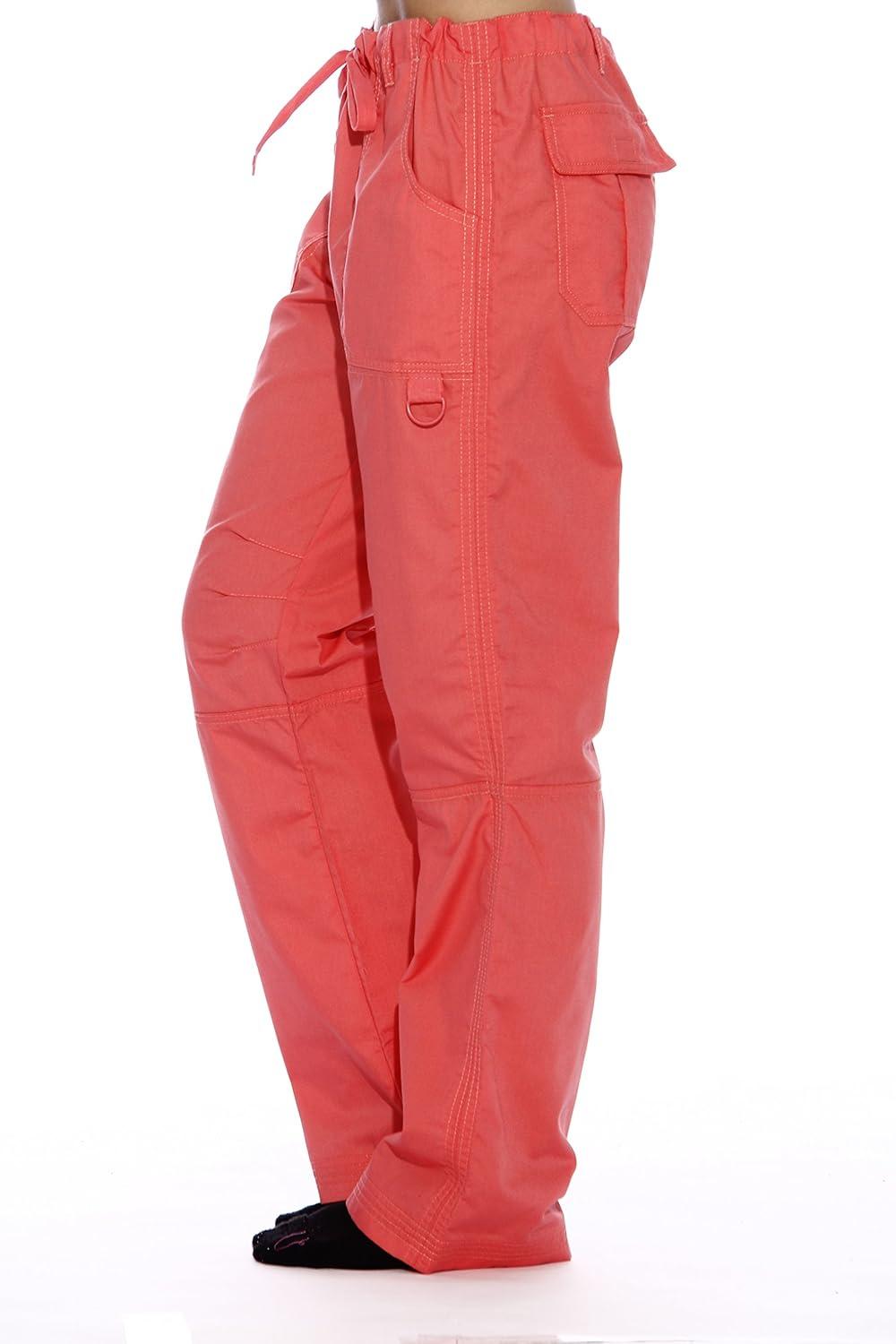 imageJust Love Womens Utility Solid Scrub PantsCoral Utility