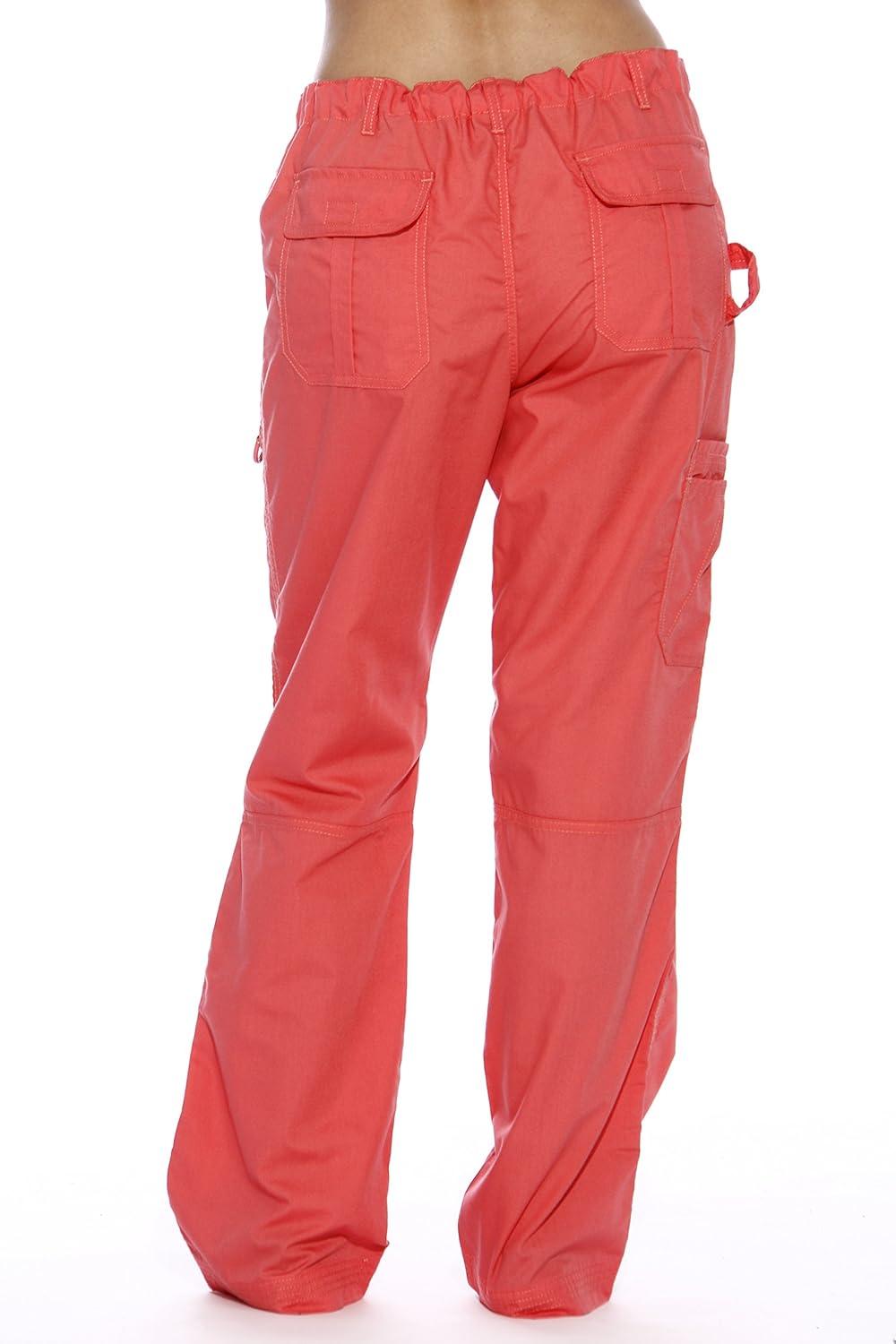 imageJust Love Womens Utility Solid Scrub PantsCoral Utility