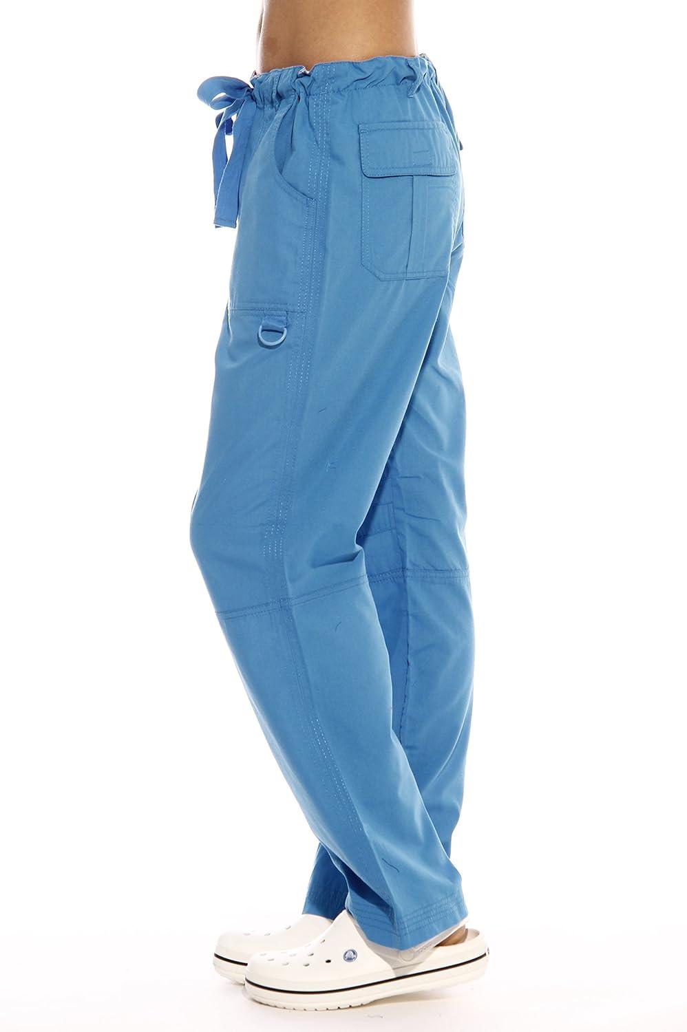 imageJust Love Womens Utility Solid Scrub PantsMalibu Blue Utility