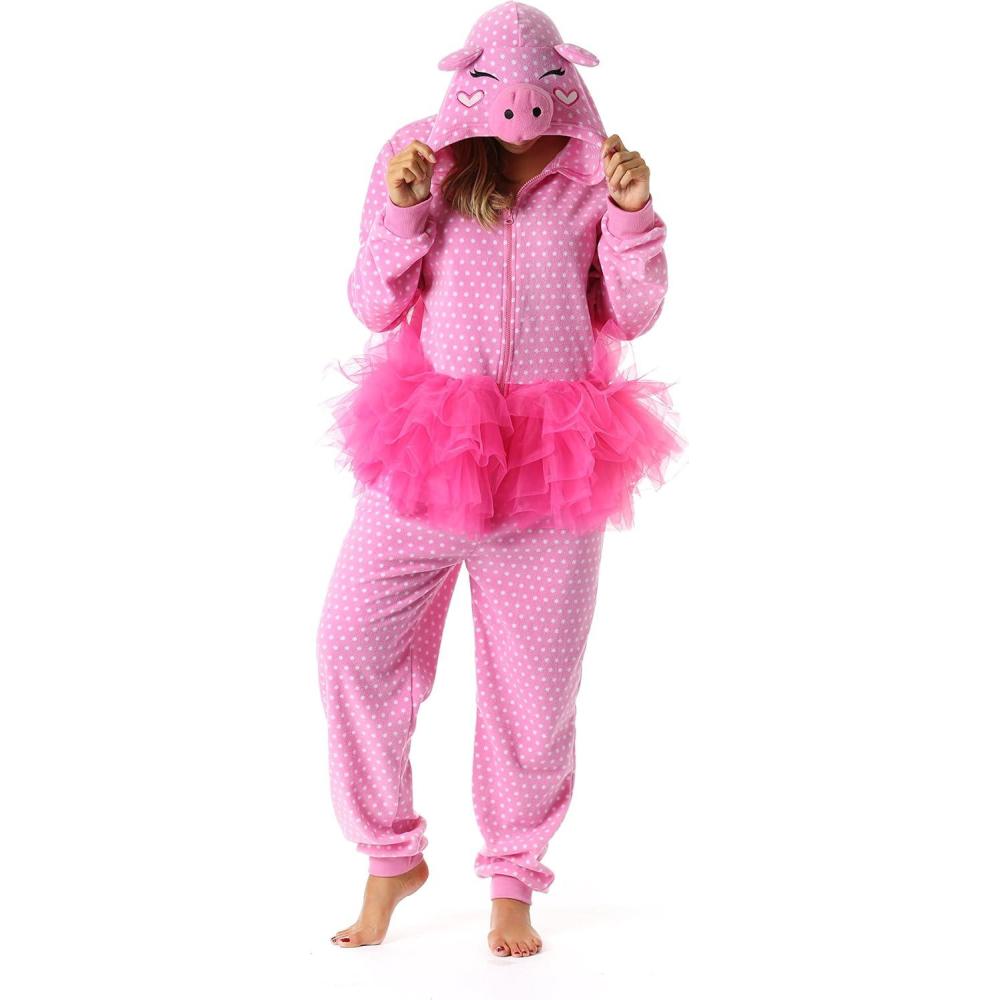 imageJust Love Adult Onesie Womens Pajamas Pig in TutuPig in Tutu