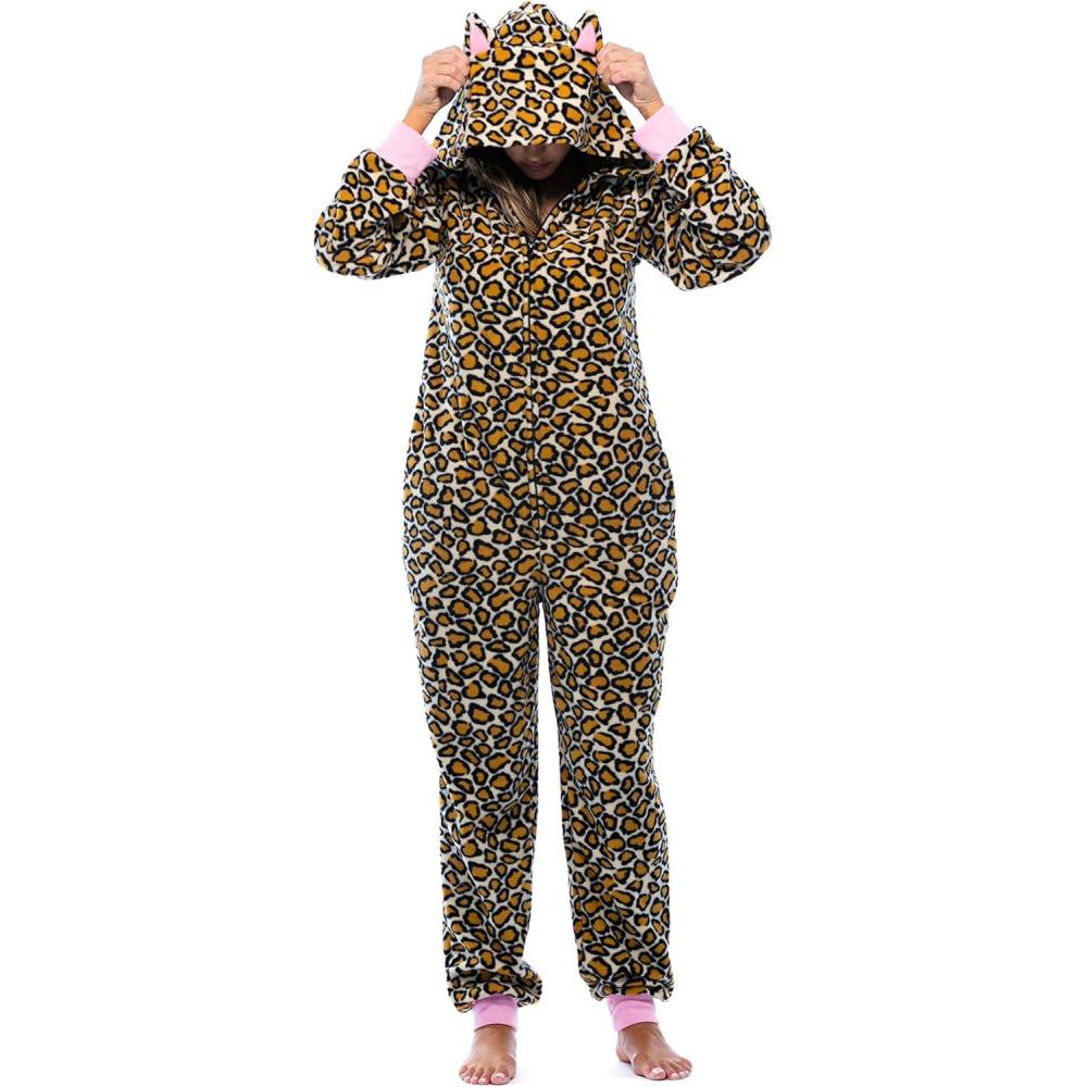 imageJust Love Adult Onesie with Animal Prints PajamasCheetah