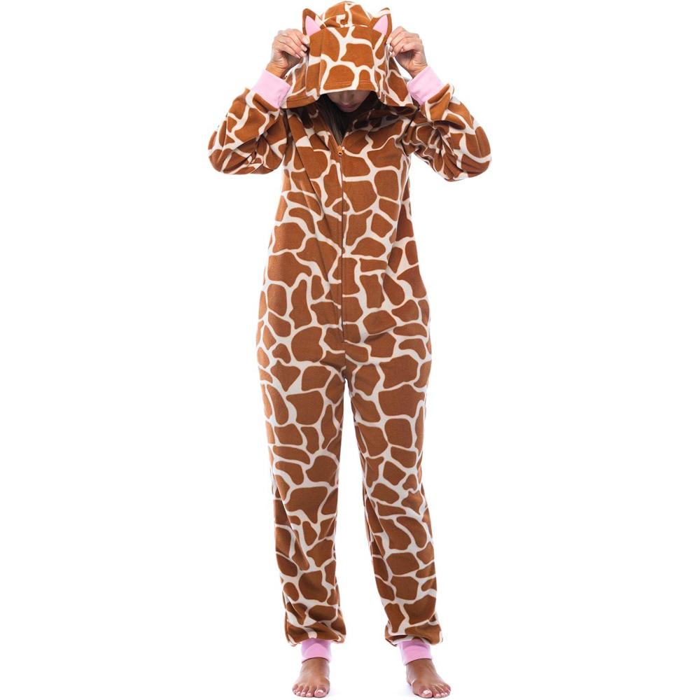 imageJust Love Adult Onesie with Animal Prints PajamasGiraffe