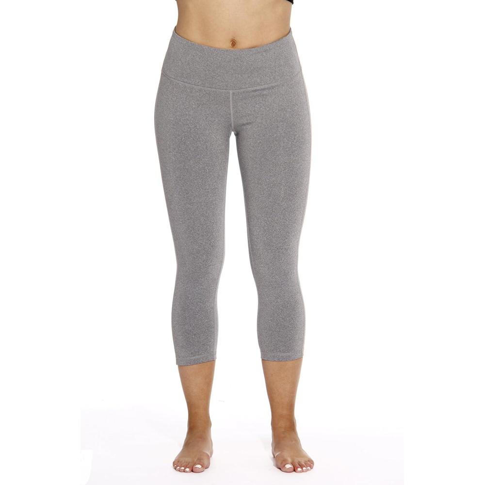 imageJust Love Capri Yoga Pants for Women with Hidden Waistband PocketHeather Grey