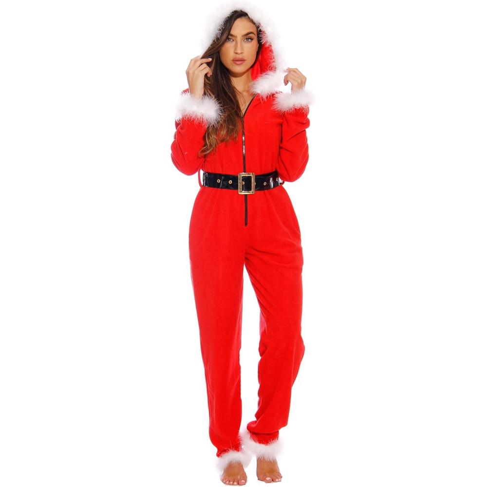 imageJust Love Holiday Santa Adult Onesie PajamasSanta Baby