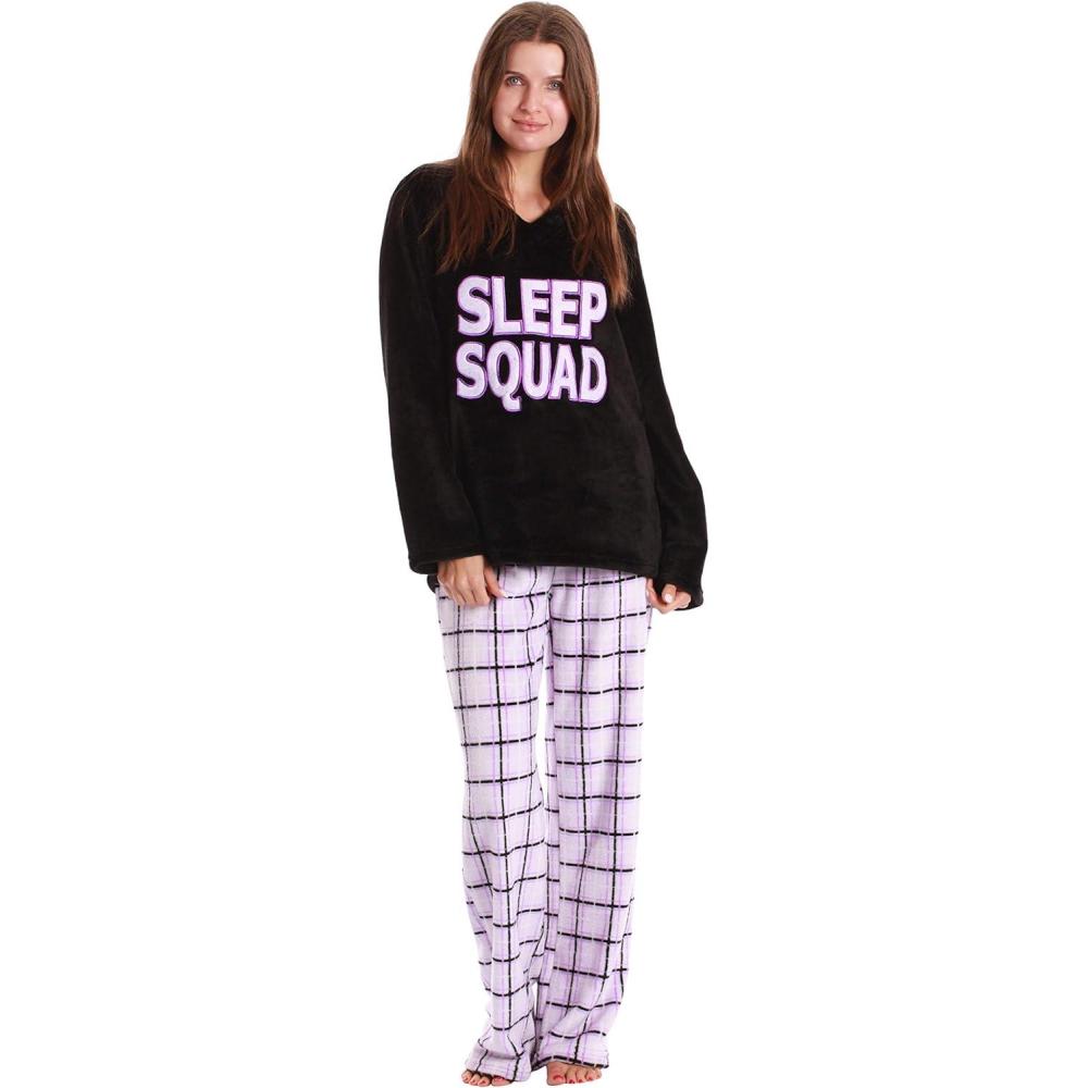 imageJust Love Plush Pajama Sets for WomenPlaid Sleep Squad