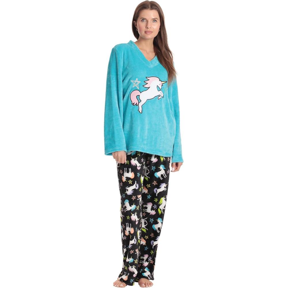 imageJust Love Plush Pajama Sets for WomenUnicorn Stars