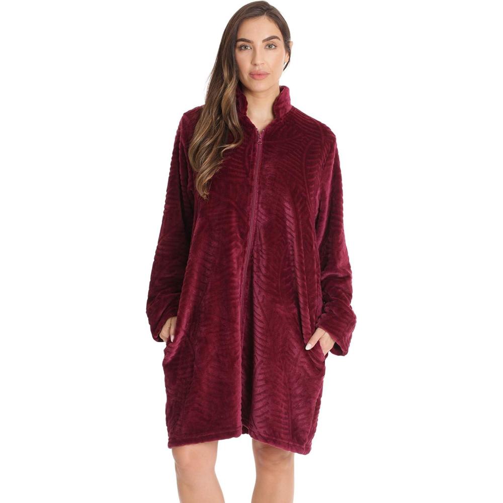 imageJust Love Plush Short Lounger RobeWine