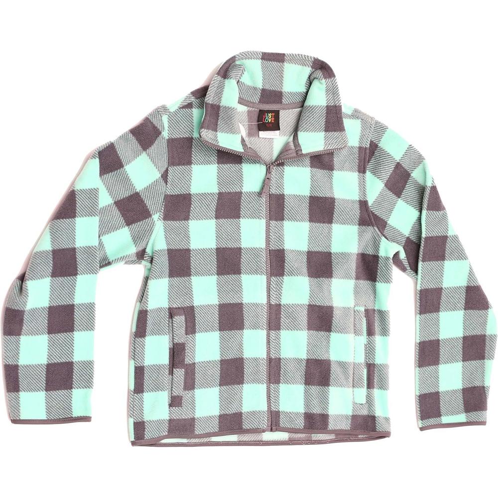 imageJust Love Polar Fleece Girls JacketCharcoal  Mint