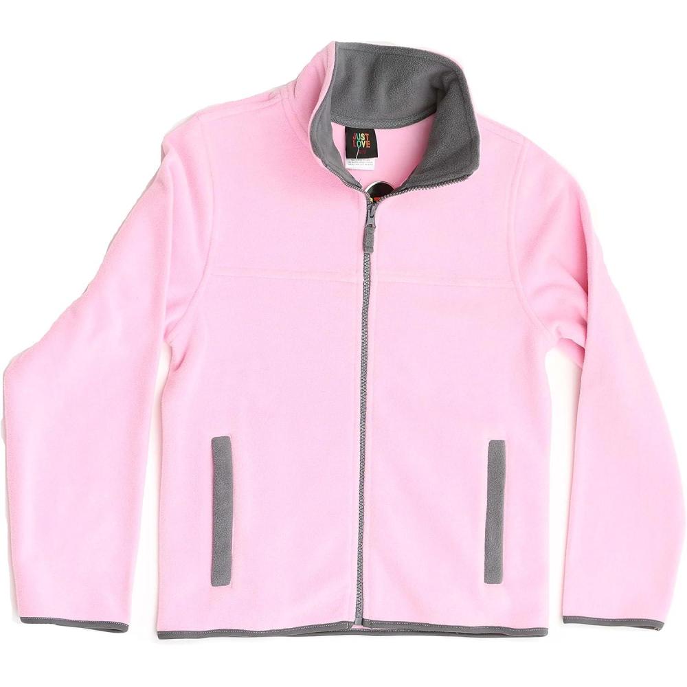 imageJust Love Polar Fleece Girls JacketLight Pink Charcoal