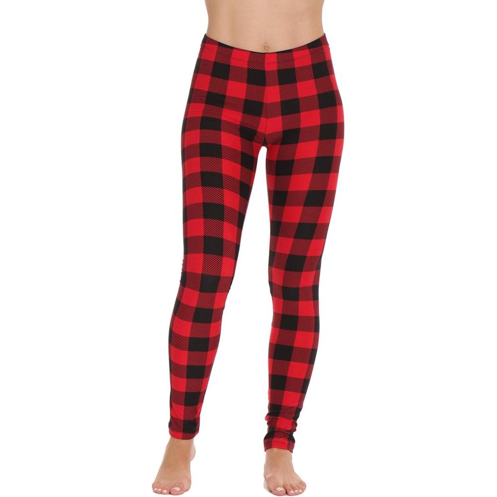 imageJust Love Ugly Christmas Holiday LeggingsBuffalo Plaid