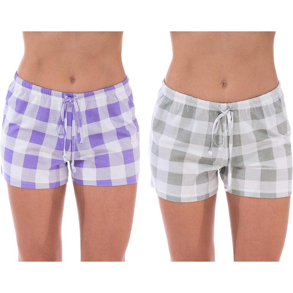 imageJust Love Womans ShortsBuffalo Plaid Pack 1