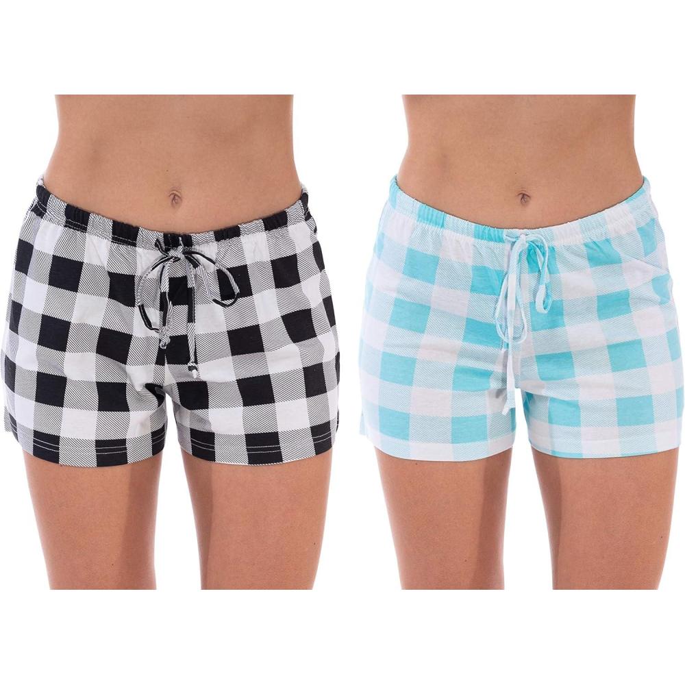 imageJust Love Womans ShortsBuffalo Plaid Pack 2