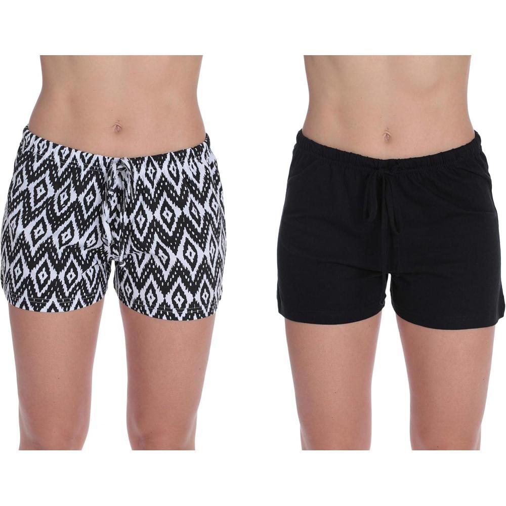 imageJust Love Womans ShortsChevron Black Pack of 2