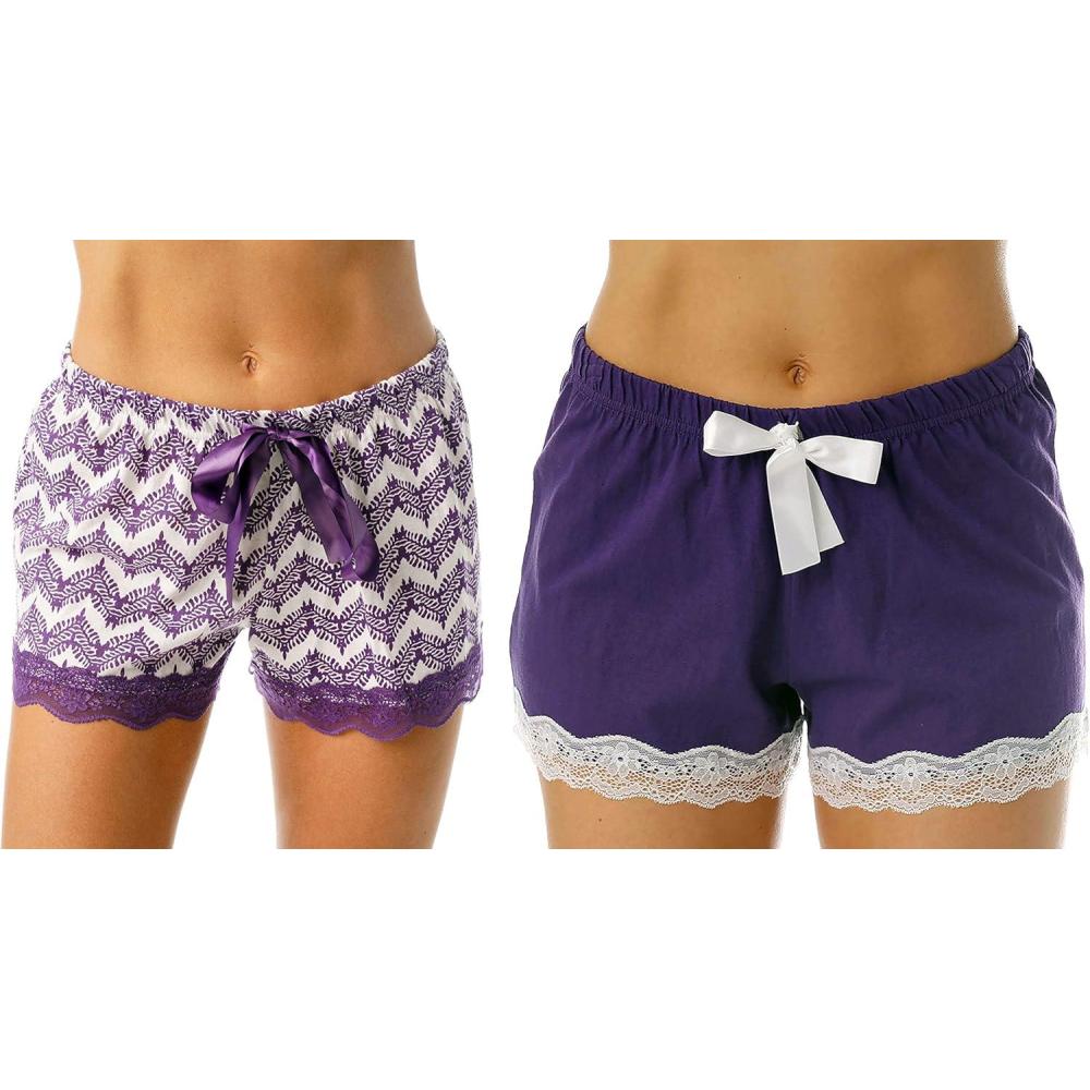 imageJust Love Womans ShortsPurple Purple Chevron Pack of 2