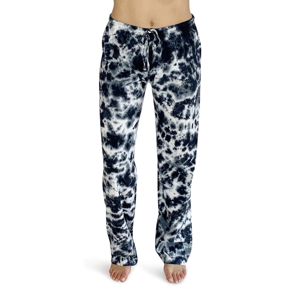imageJust Love Women Tie Dye Pajama PantsTie Dye Black and White