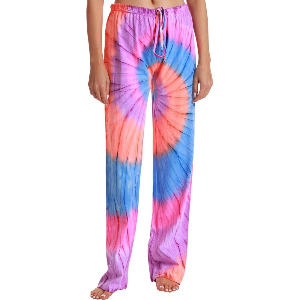 imageJust Love Women Tie Dye Pajama PantsTie Dye Colorful Swirl