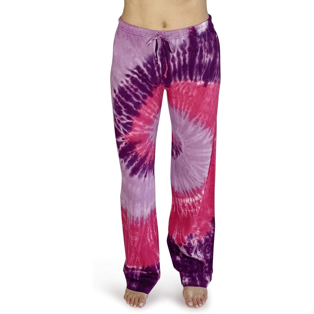 imageJust Love Women Tie Dye Pajama PantsTie Dye Purple Swirl