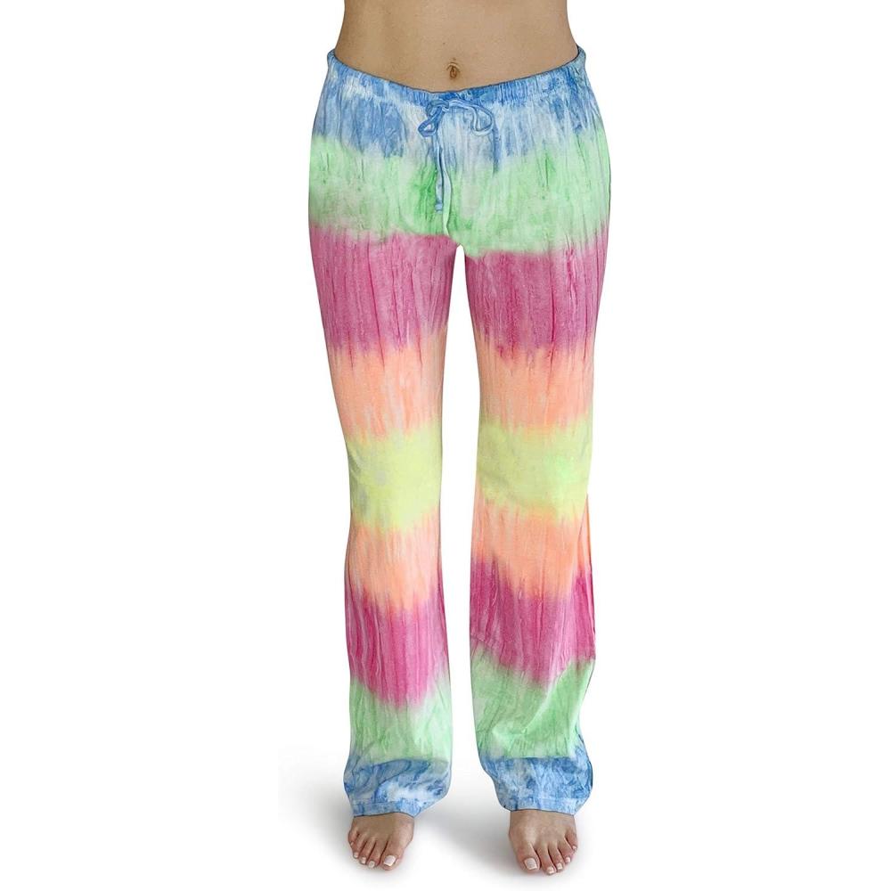 imageJust Love Women Tie Dye Pajama PantsTie Dye Rainbow