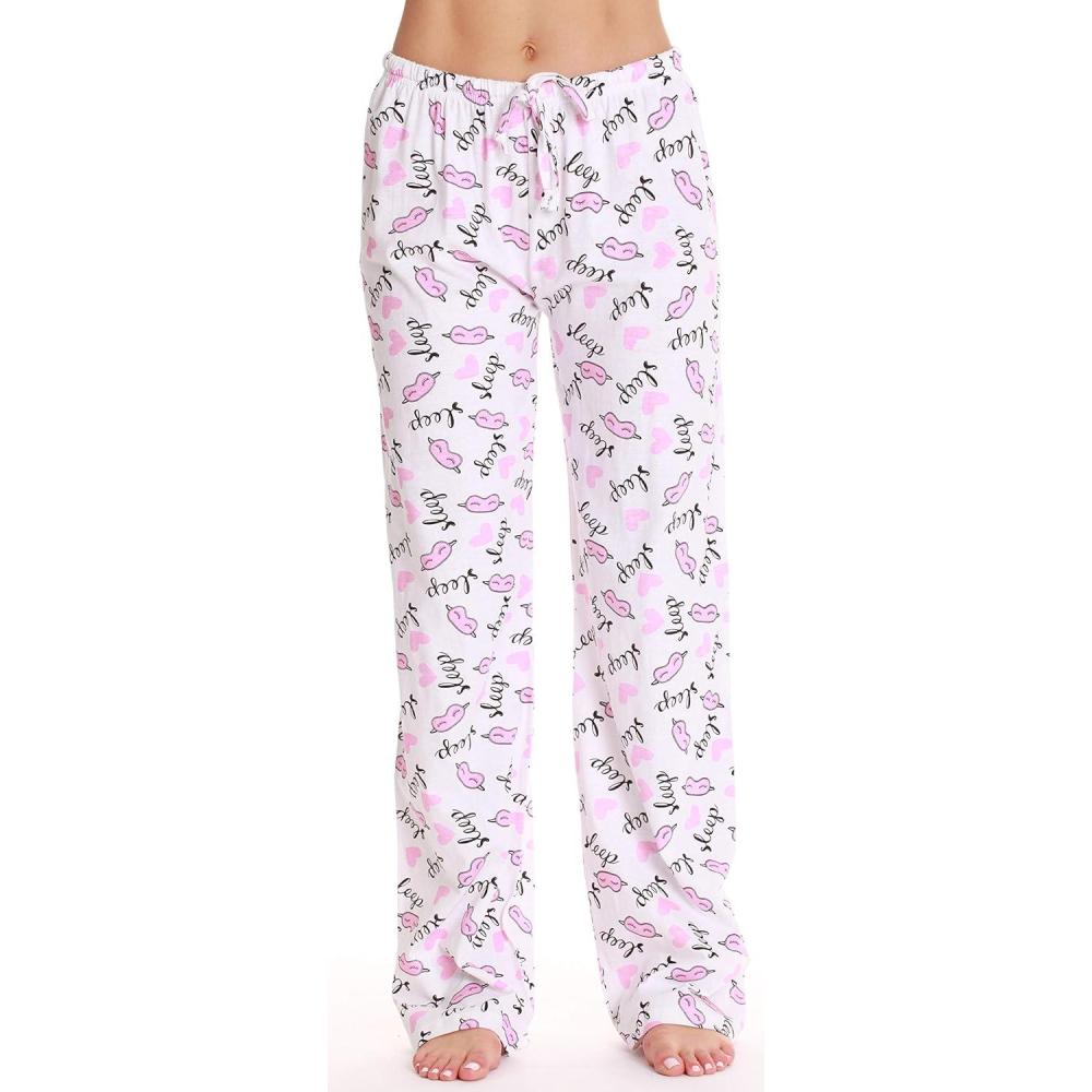 imageJust Love Womens Pajama PantsWhite I Love Sleep Mask