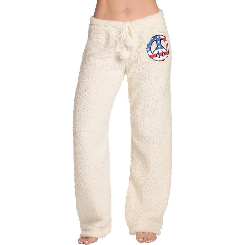 imageJust Love Womens Plush Pajama PantsCream Americana