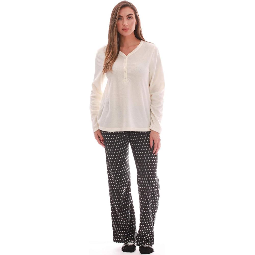 imageJust Love Womens UltraSoft Pajama Pant Set with Matching SocksSmall Dot