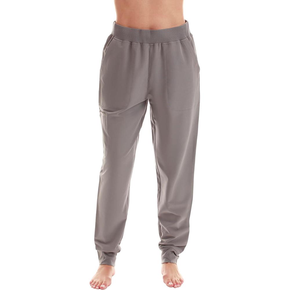 imageJust Love Womens Utility Solid Scrub PantsLight Grey Jogger Pant